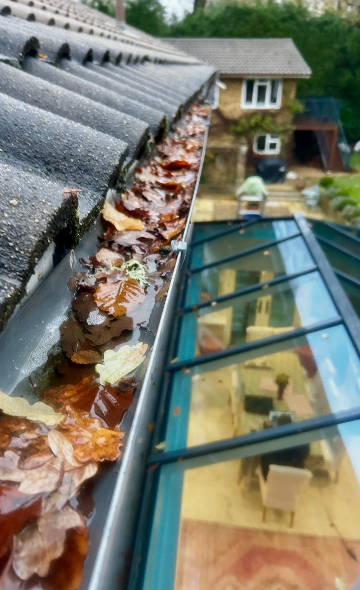 Before gutter clearance by Deans Gutters
